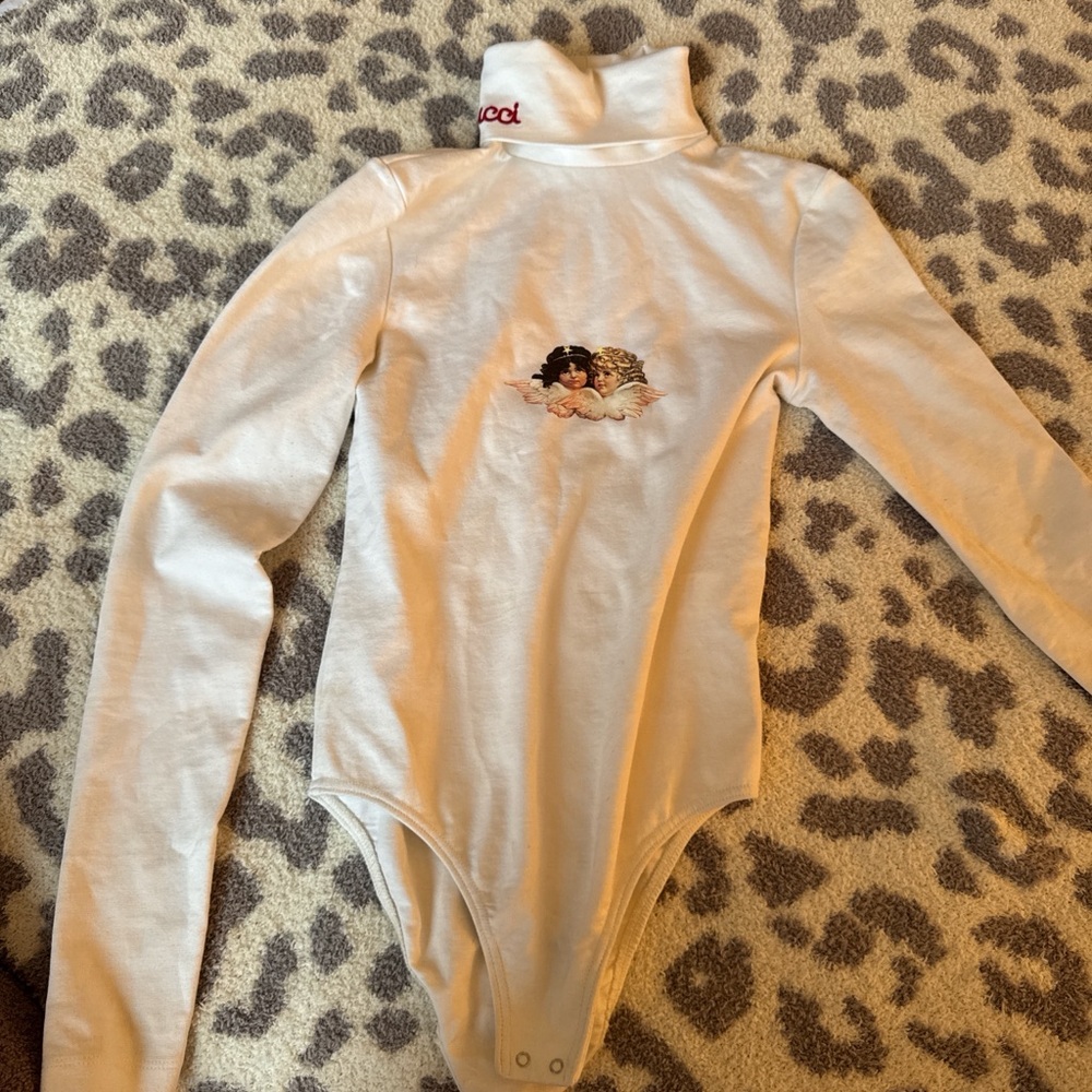 Fiorucci White Angel Embroidered Bodysuit